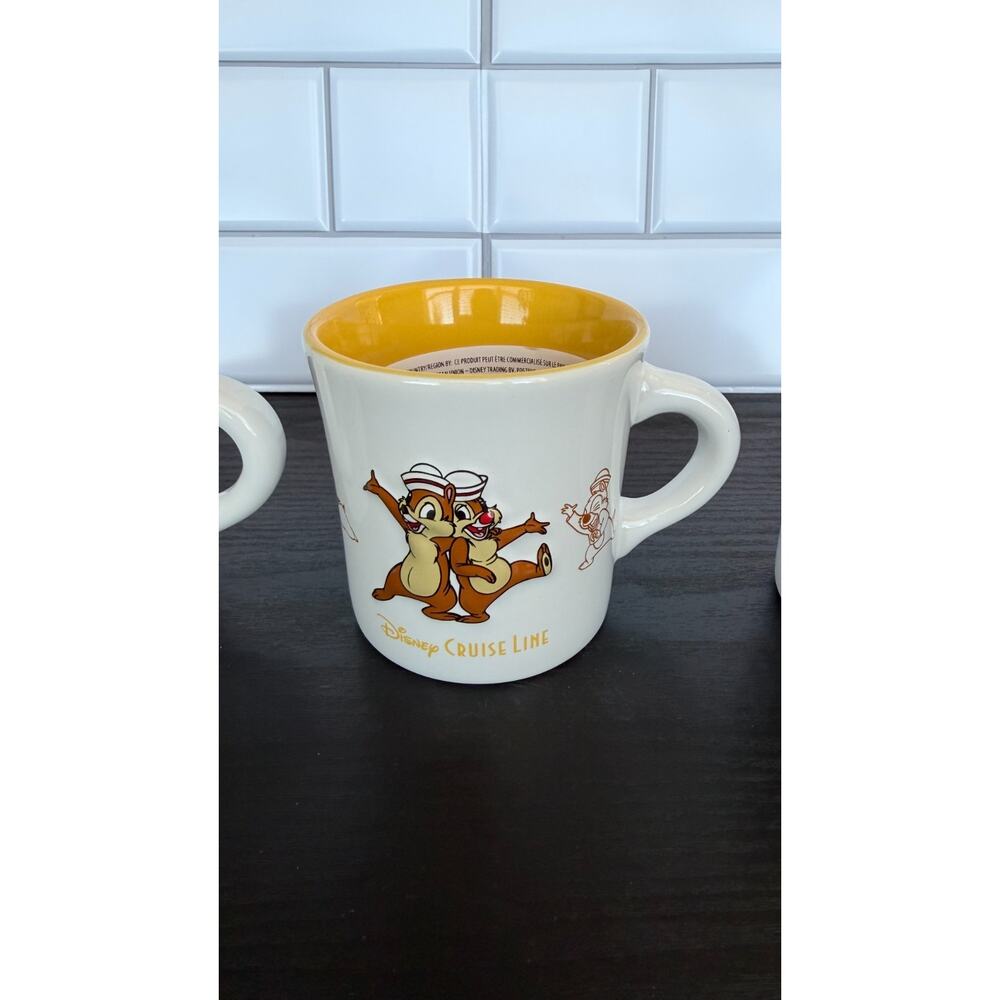 Disney Cruise Line 8oz Diner Mug Set - Mickey, Minnie, & Chip ‘n Dale NEW - Picture 3 of 10